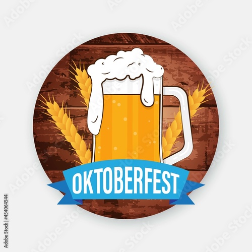 vector illustration for Oktoberfest with beer glass
