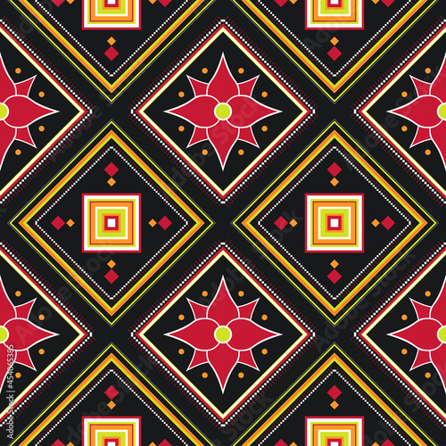 Abstract ethnic oriental  pattern background.Vector and illustration.