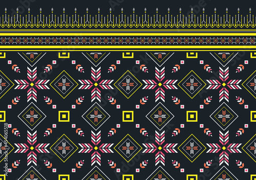 Abstract ethnic oriental  pattern background.Vector and illustration.