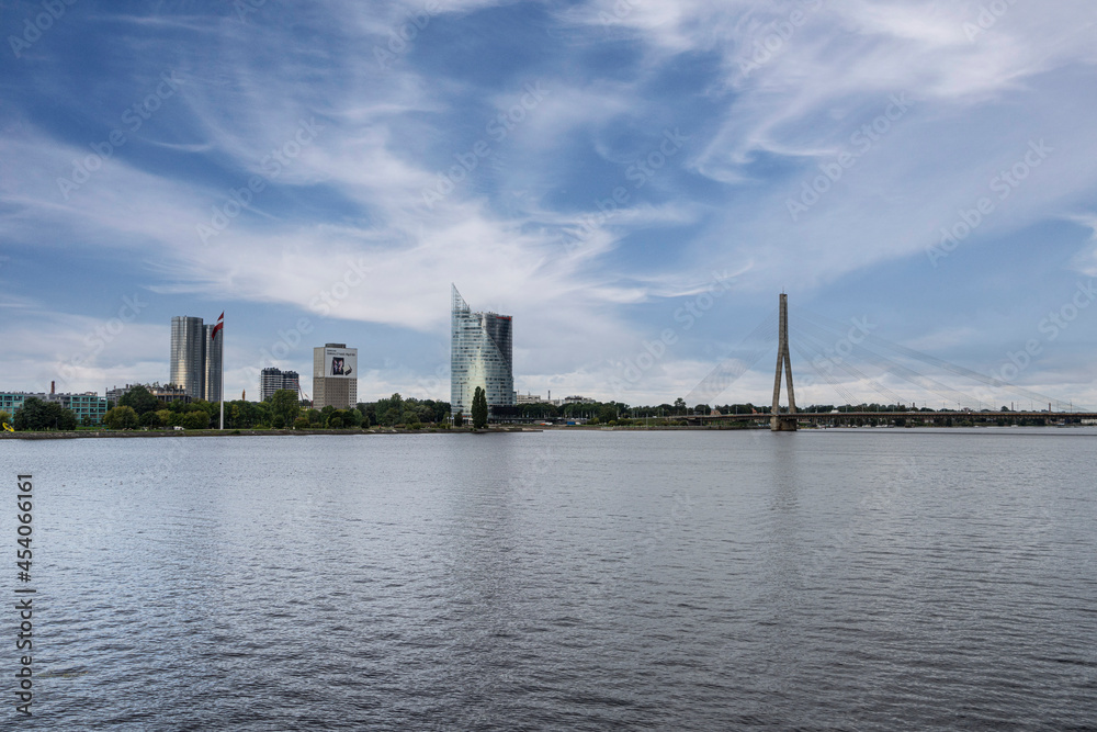 Daugava river in Riga, Latvia