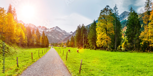 Wanderweg im Stillbachtal bei Oberstdorf im Allgäu