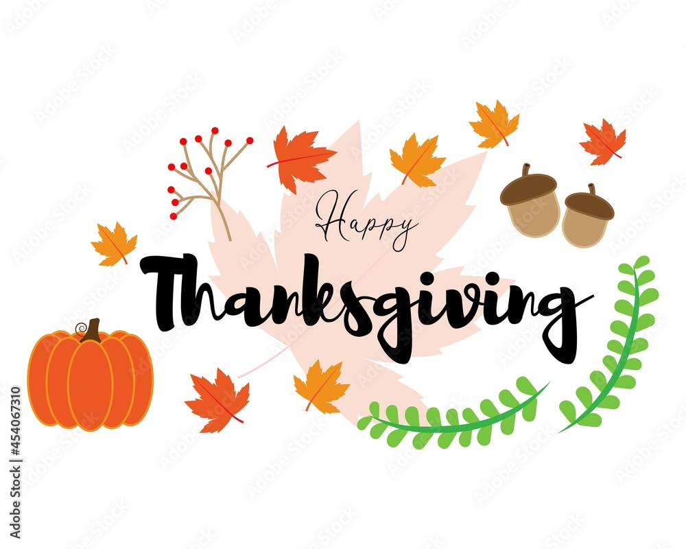 Vector illustration for thanks giving with autumn leaves. Vector illustration for thanks giving with autumn leaves.