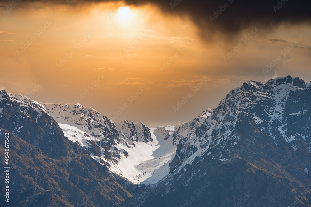 The fjord glacier alpine mountain landscape of New Zealand
