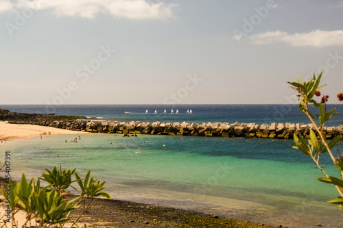 Playa Flamingo w miejscowości Playa Blanka na wyspach kanaryjskich.