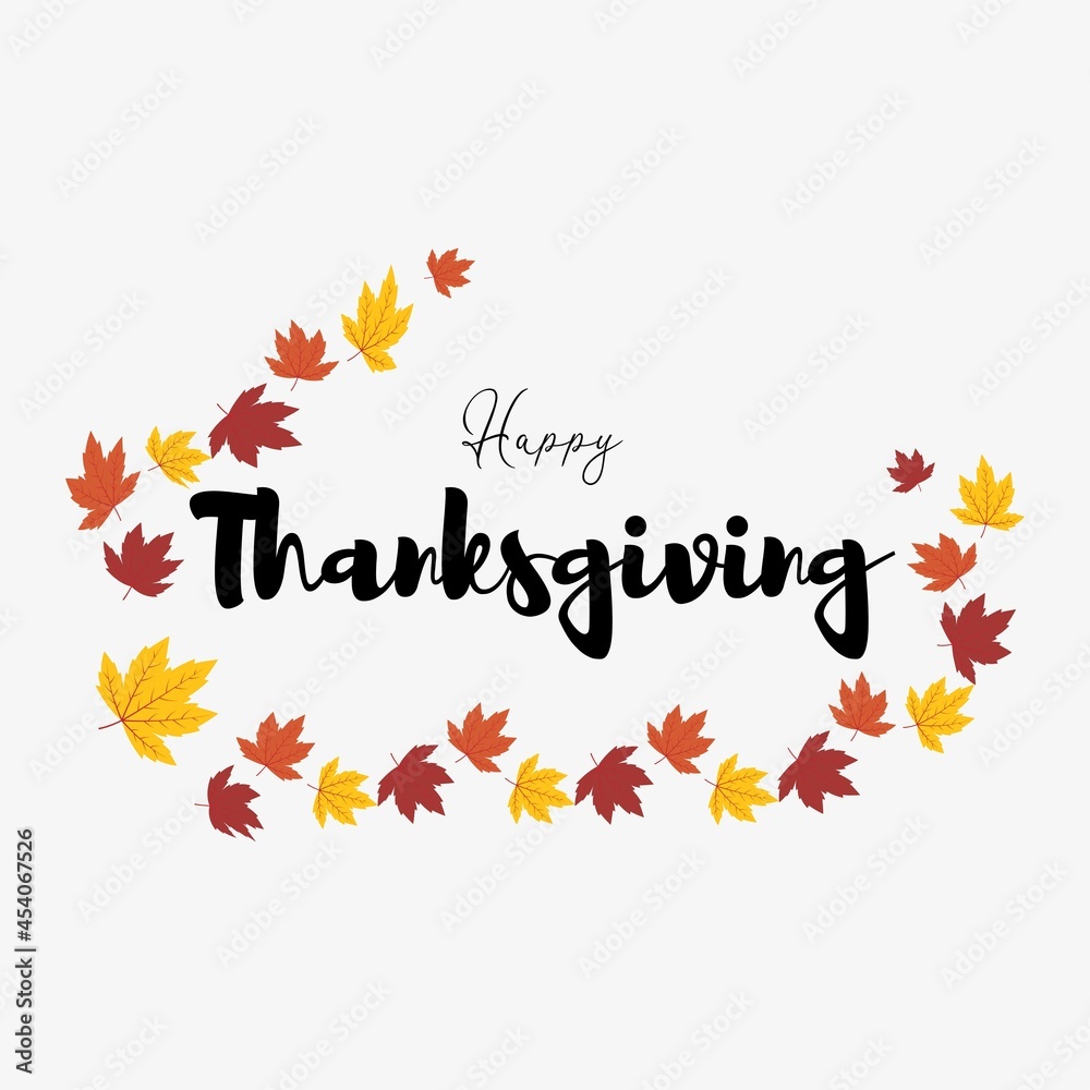 Vector illustration for thanks giving with autumn leaves. Vector illustration for thanks giving with autumn leaves.