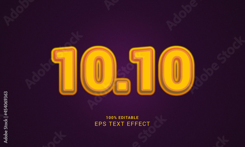 10.10 sale, 3d editable text effect
