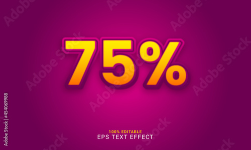 75% editable 3d text effect