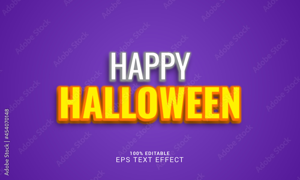 Happy halloween text effect