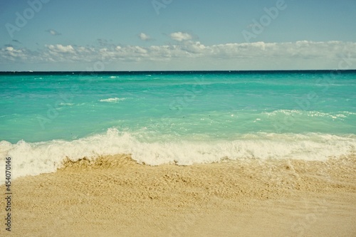 Florida  Miami  Ocean wave on beach