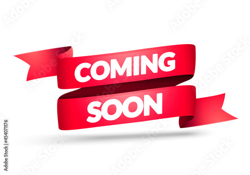 Vector Illustration Coming Soon Ribbon