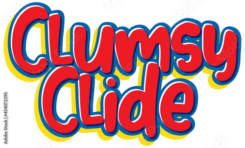 Clumsy Clide logo text design