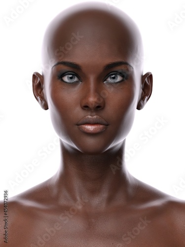 3D rendering illustration African girl