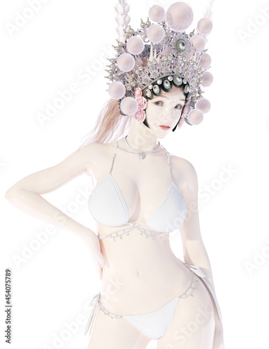 3D rendering illustration Chinese Peking opera actors