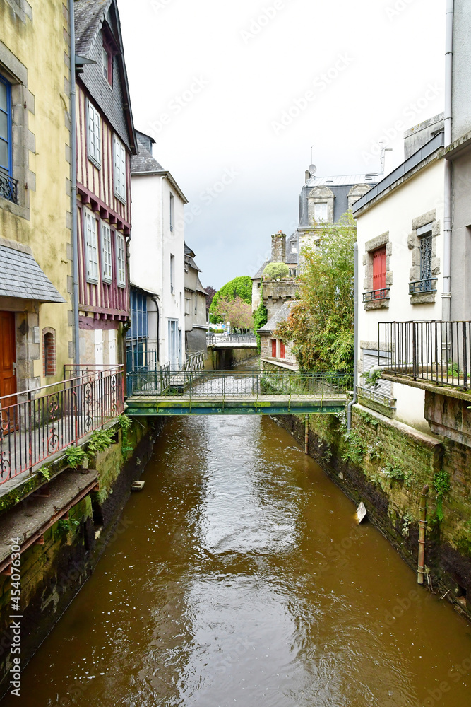 Quimper, France - may 16 2021 : picturesque city centre