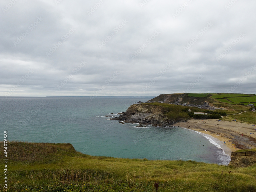 gunwalloe beach cornwall england uk aerial drone gunwalloe beach cornwall england uk aerial drone