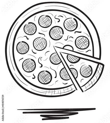 Hand drawn pizza illustration