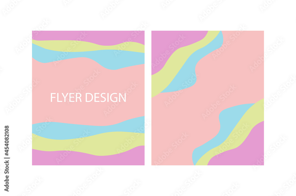 Naklejka premium Abstract vector modern flyer brochure design template.