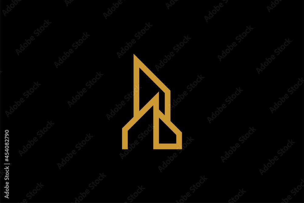 Architectural logo design vector. Real estate line logo design. Outline home abstract illustration symbol. Architectural logo design vector. Real estate line logo design. Outline home abstract illustration symbol.