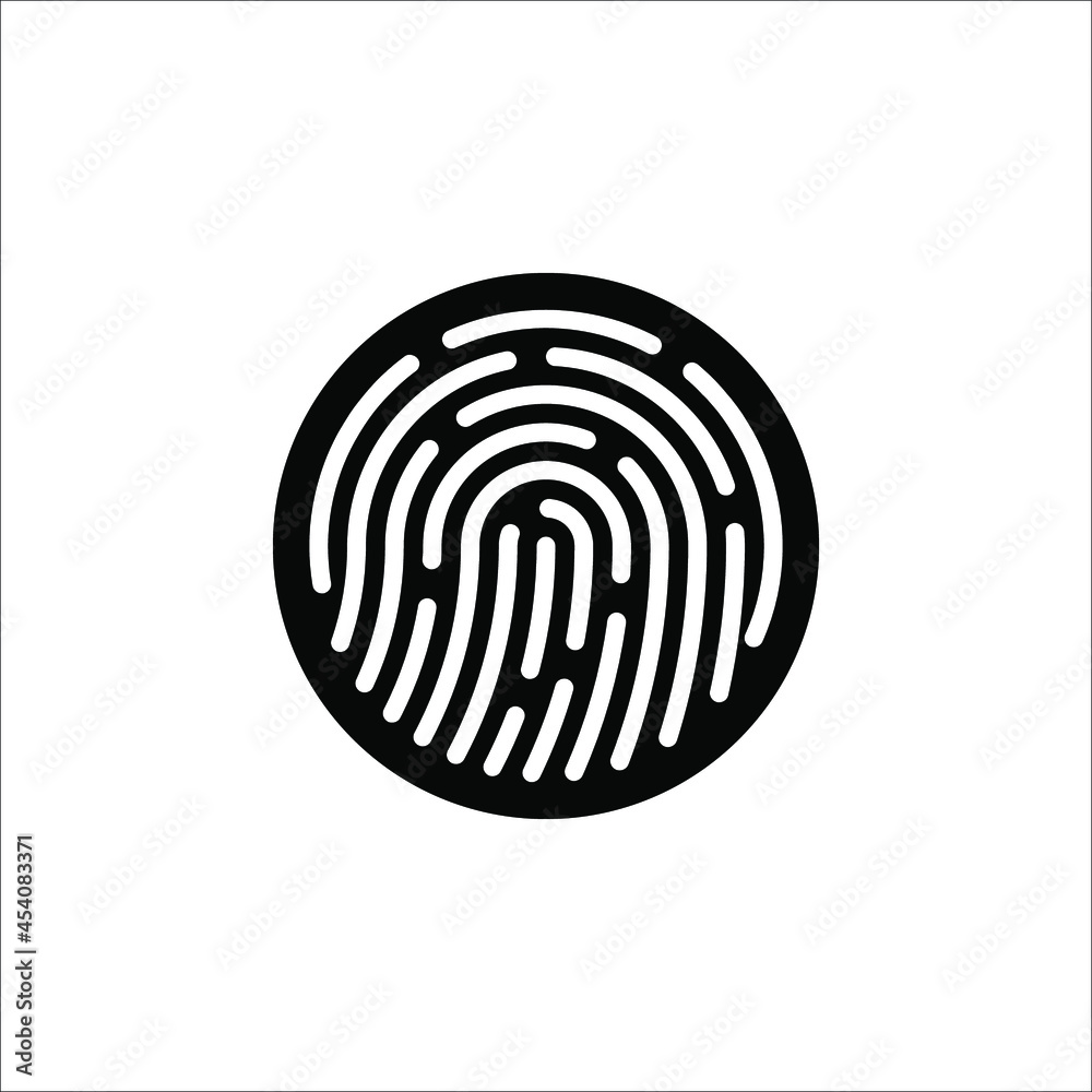 Fingerprint sign icon. Digital security authentication concept on white background. color editable eps 10 Fingerprint sign icon. Digital security authentication concept on white background. color editable eps 10