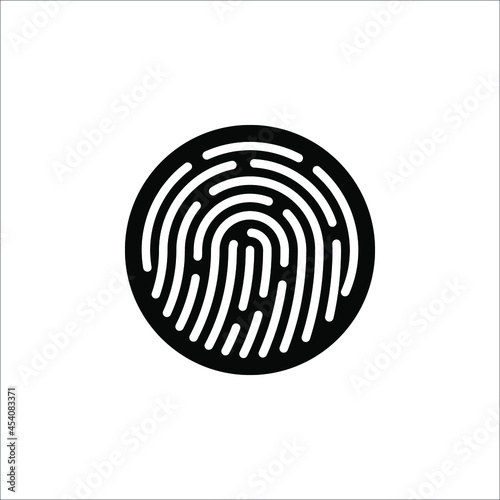 Fingerprint sign icon. Digital security authentication concept on white background. color editable eps 10