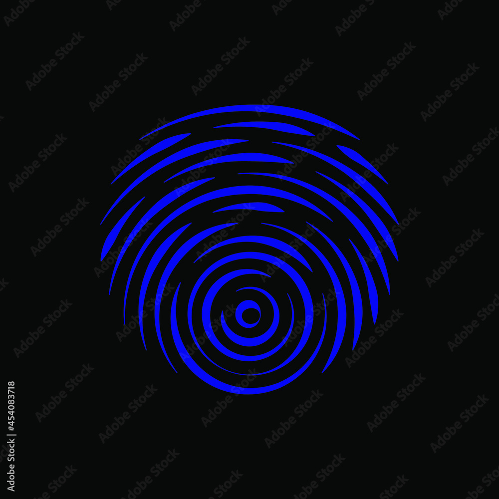 Fingerprint sign icon. Digital security authentication concept on white background. color editable eps 10 Fingerprint sign icon. Digital security authentication concept on white background. color editable eps 10