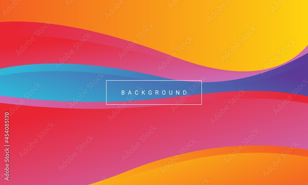 Vector wave gradient background template for web design, coloring, background