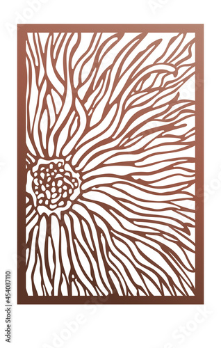 Vector Laser cut. Abstract Pattern with natural texture is biomorphic in form and inspired by nature. Image suitable for engraving, printing, plotter cutting, laser cutting paper, wood, metal