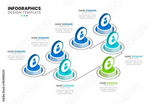 Infographic design template. Organization chart. Vector illustration