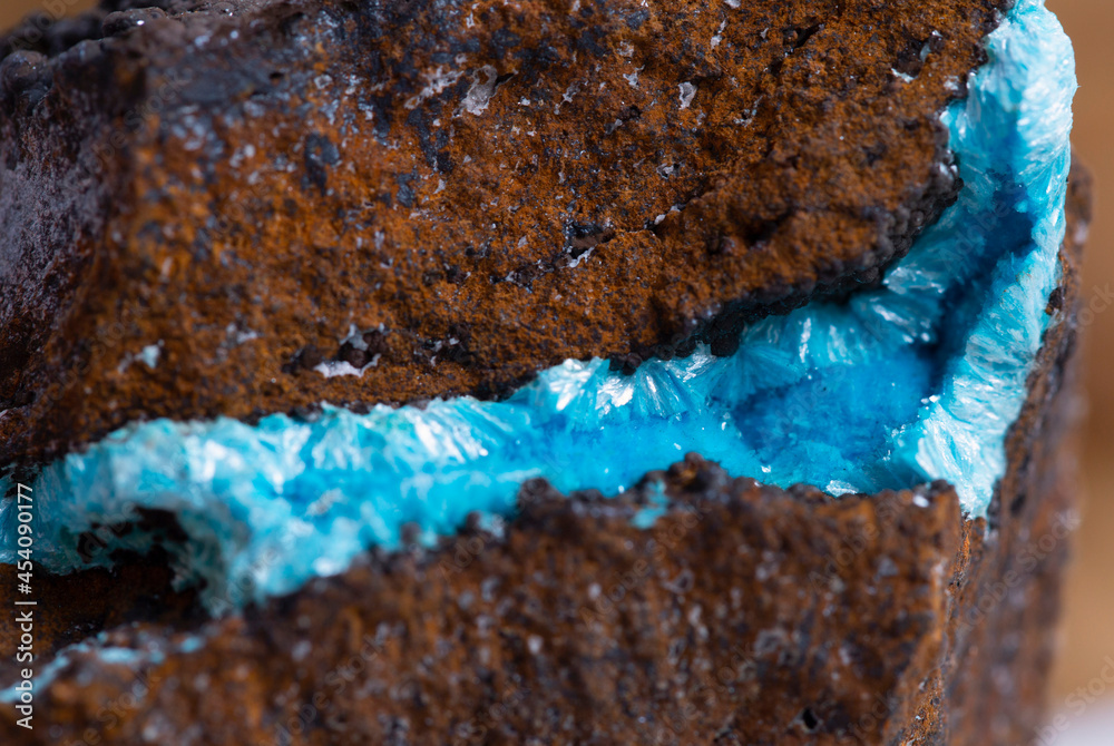 Fototapeta premium aurichalcite mineral specimen stone rock geology gem crystal