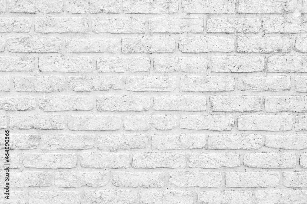 Fototapeta premium White Brick wall background texture. Full frame