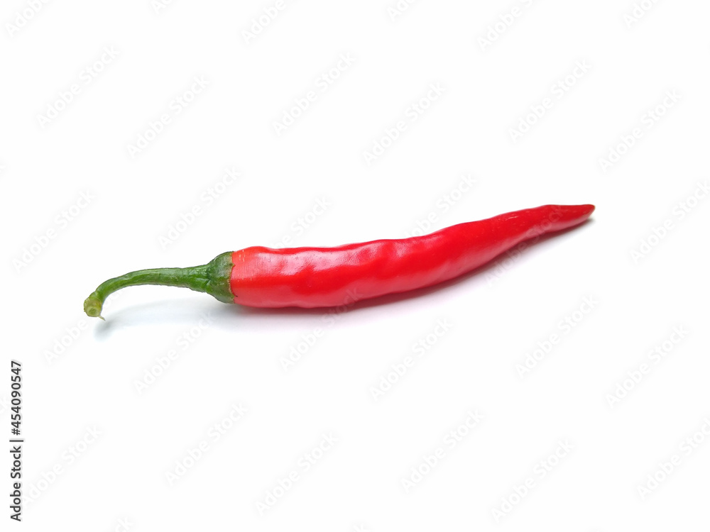 red chili pepper isolated on white background