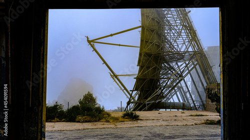 abandoned American base on MONTE LIMBARA, Sardinia, Italy. apocalyptic scenario photo