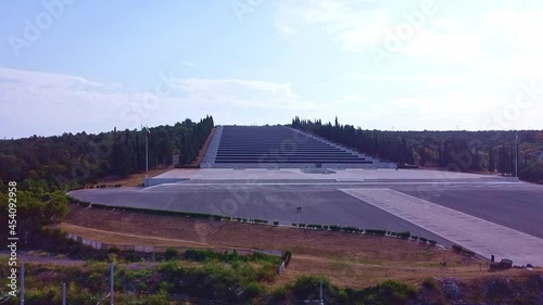 Aerial view of the military memorial of Redipuglia, Gorizia. photo