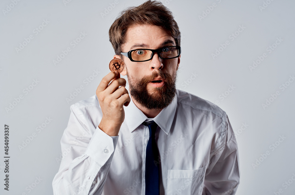 male financier cryptocurrency bitcoin internet financial economy male financier cryptocurrency bitcoin internet financial economy