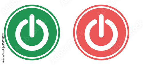 illustration of on off button with a symbol
