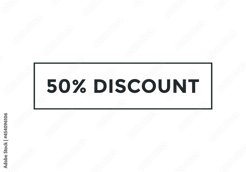 50% discount text sign icon on black color text 50% discount text sign icon on black color text