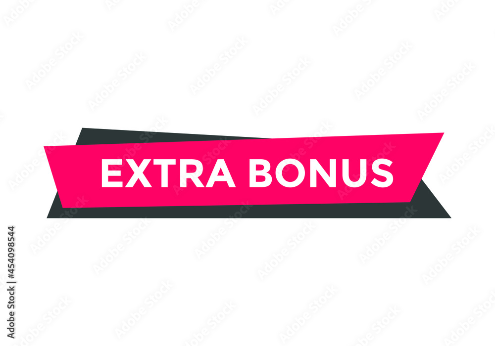 extra bonus text sign icon. rectangle shape white color text extra bonus text sign icon. rectangle shape white color text