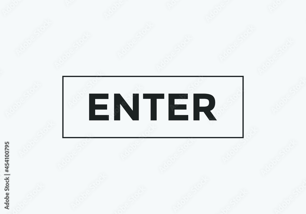 enter text sign icon. web button template. rectangle stroke enter text sign icon. web button template. rectangle stroke