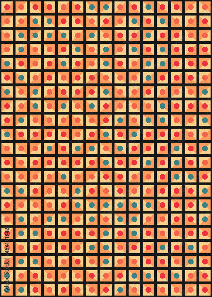 Fototapeta premium Abstract Geometric Pattern generative computational art illustration