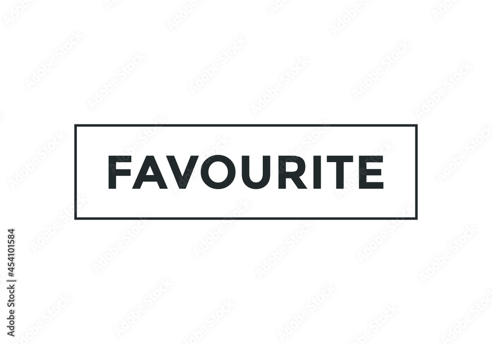 favourite text sign icon. rectangle stroke favourite text sign icon. rectangle stroke