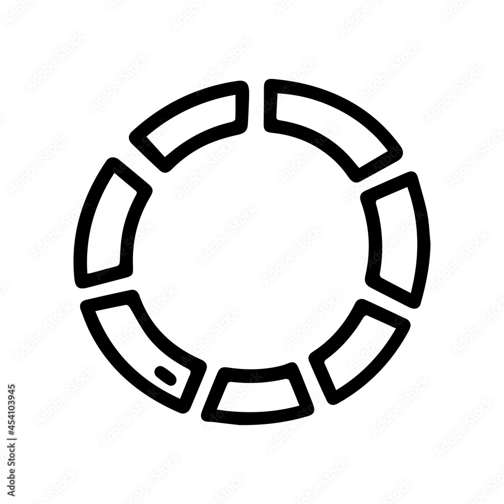 Circle loading black line vector doodle simple icon Circle loading black line vector doodle simple icon