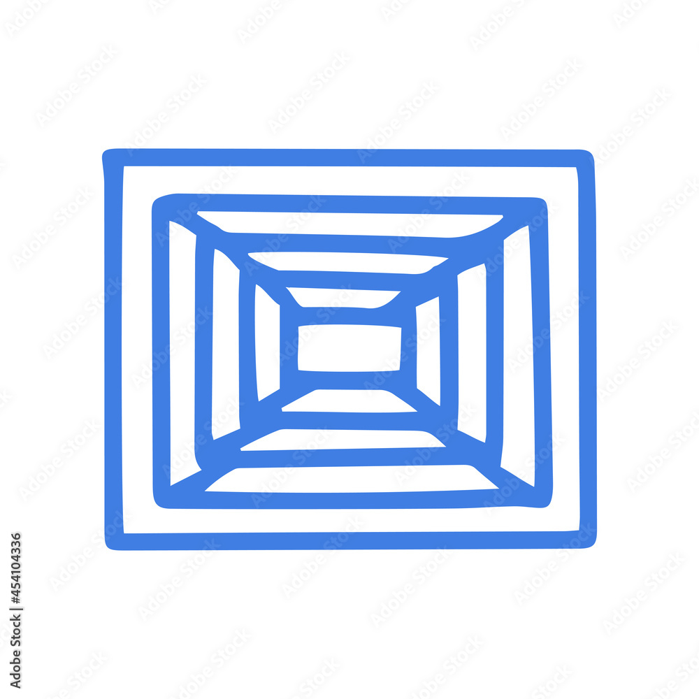 Iron ventilation grill line vector doodle simple icon