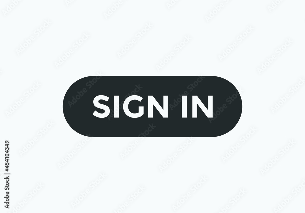 sign in text sign icon. rounded shape