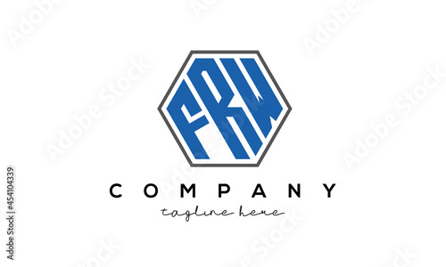 letters FRW creative polygon logo victor template	 photo