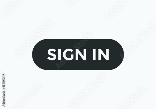 sign in text sign icon. rounded shape