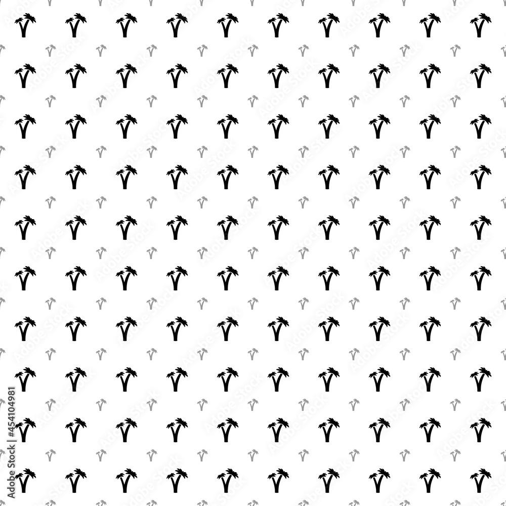 Square seamless background pattern from geometric shapes are different sizes and opacity. The pattern is evenly filled with big black palm trees symbols. Vector illustration on white background Square seamless background pattern from geometric shapes are different sizes and opacity. The pattern is evenly filled with big black palm trees symbols. Vector illustration on white background