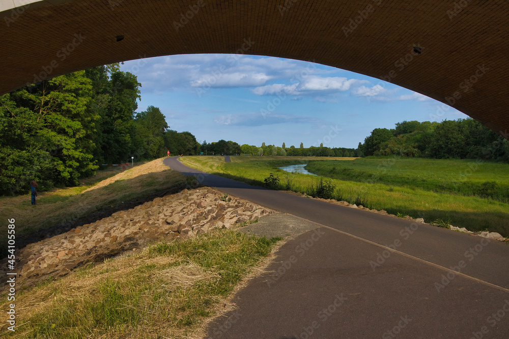Naklejka premium Neue Luppe im Leipziger Auenwald