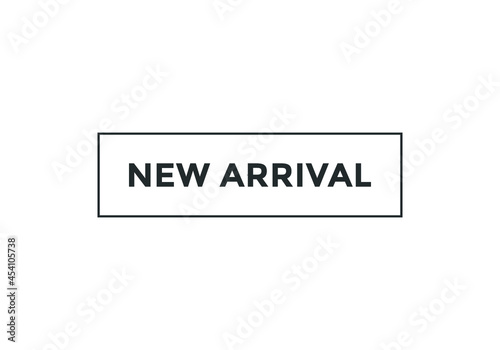 new arrival text sign icon. square shape web button template