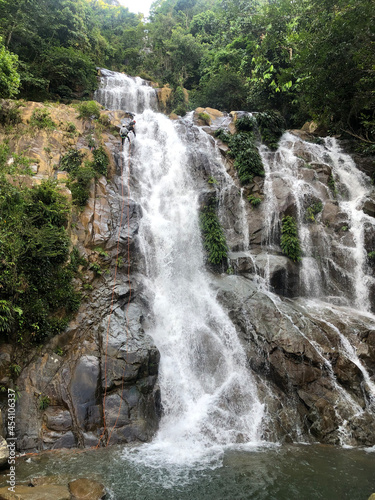 waterfall in the mountains