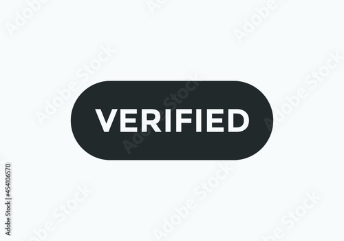 verified text web button. square shape white text